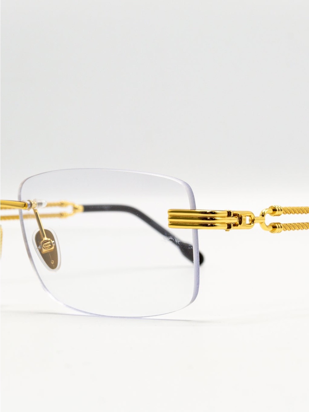 Fred Gold Rimless Men's Glasses - Picture 7 of 7